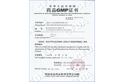 药品GMP证书